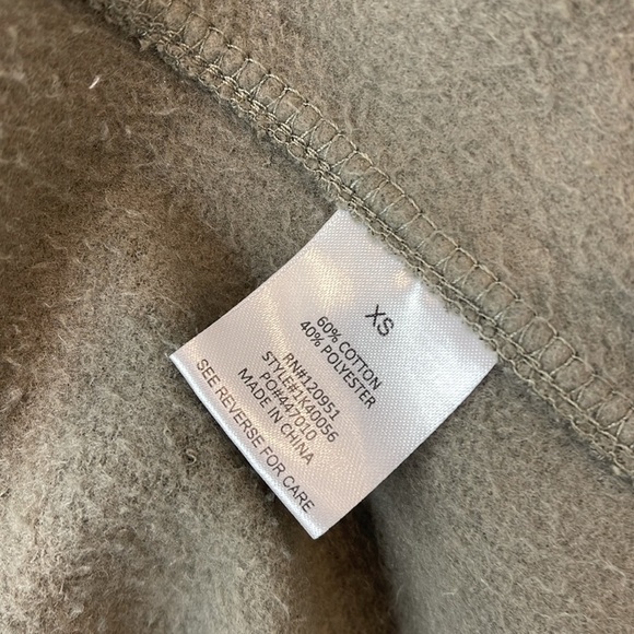 Olive & Oak Hi-Low Army Green Open Waterfall neck Cardigan size xs - Picture 6 of 6